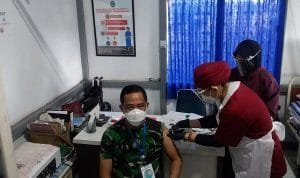 Danlantamal XII Terima Vaksinasi Covid-19 Tahap Pertama