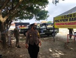 Kabag Ops Polres Badung Cek Pos Penyekatan dan Posko Yustisi Covid-19