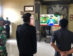 Dipimpin Presiden Jokowi, Polsek Abiansemal Ikuti Upacara Hari Bhayangkara ke-75