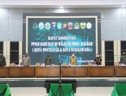 Pangdam XII/Tpr dan Forkopimda Gelar Rakor PPKM Darurat di Wilayah Kalbar dan Kalteng
