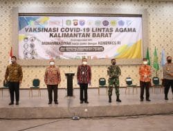 Pangdam Tanjungpura dan Forkopimda Tinjau Vaksinasi Covid-19 Lintas Agama
