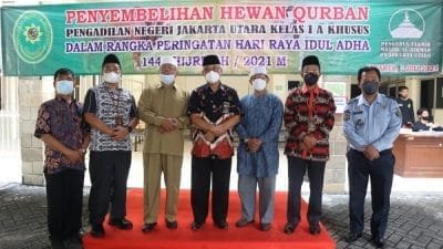 Idul Adha 1442 H, Keluarga PN Jakarta Utara Distribusikan Daging Qurban