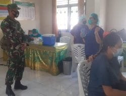 Danramil 1619-05/Kerambitan Awasi Pelaksanaan Vaksinasi Ibu Hamil