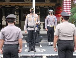 Polres Badung Gelar Upacara Korp Raport Kenaikan Pangkat Pengabdian