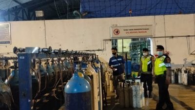 Antisipasi Kelangkaan Oksigen, Satsabhara Polres Badung Sambangi PT Samator
