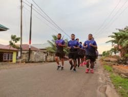Jaga Imunitas Tubuh, Anggota Kodim 1505/Tidore Lari Aerobik