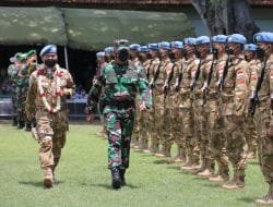 159 Prajurit Kodam IX/Udayana Kembali dari Misi Pemeliharaan Perdamaian di Afrika Tengah