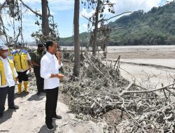 Jokowi Tinjau Lokasi Terdampak Erupsi Gunung Semeru