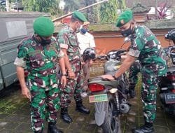 Kodim Gianyar 1616 Lakukan Sidak Kelengkapan Kendaraan Personel
