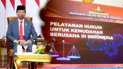 Presiden Jokowi saat menghadiri Sidang Tahunan MA