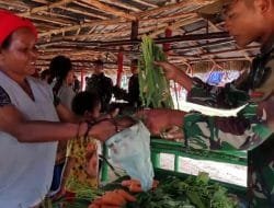 Satgas 412 Kostrad Bangun Pasar Rakyat di Lanny Jaya Papua