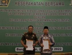 Kanwil Kemenag – Kejati Kalsel Sepakat Kerja Sama Penyelesaian Bidang Hukum Perdata dan TUN
