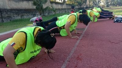 Personel Polsek Kuta Utara Ikuti Tes Kesamaptaan Jasmani