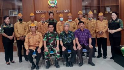 Dandim Gianyar Menerima Kunjungan Ketua PPAD Provinsi Bali