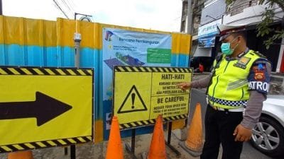 Satlantas Polres Badung Antisipasi Kemacetan di Jalan Raya Dalung