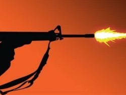 Baku Tembak Perampok dengan Polisi di Riau