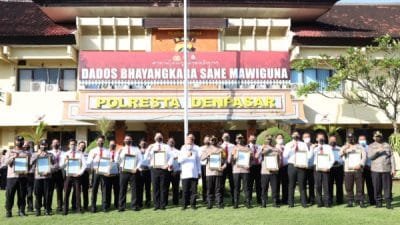 28 Personel Polresta Denpasar Raih Penghargaan dari Komisi III DPR RI