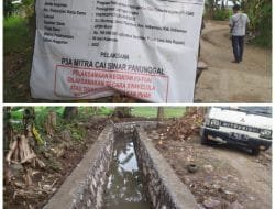 P3A Mitra Cai Sinar Panunggal Indramayu Bangun Dua Saluran Irigasi