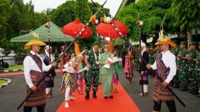 Siap Menjabat Kasdam, Brigjen TNI Sachono Diterima Sebagai Warga Baru Kodam IX/Udayana