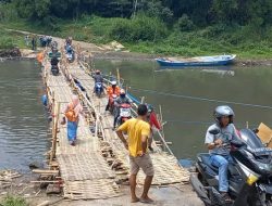 Jembatan Bambu Sukoharjo-Solo Jadi Jalur Alternatif Sementara