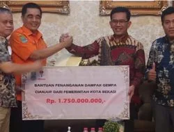 Pemkot Bekasi Salurkan Bantuan Bencana Alam untuk Korban Gempa Cianjur