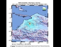 Papua Diguncang Gempa Darat Magnitudo 5,1