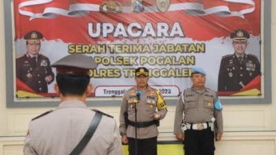 Pimpin Sertijab Kapolsek Pogalan, Ini Arahan Kapolres Trenggalek