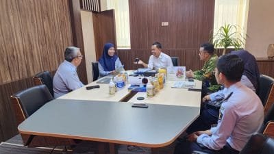 Kadiv Pelayanan Hukum dan HAM Kanwil Kemenkumham Bali Alexander Palti audiensi dengan Dirjen Dirjen Peraturan Perundang-undangan, Asep Nana Mulyana, Kamis (23/3/2023).