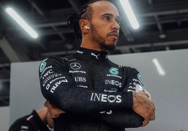Pebalap Mercedes AMG Petronas, Lewis Hamilton usai sesi kualifikasi F1 GP Arab Saudi 2023 di Jeddah Corniche Circuit, Arab Saudi, (20/3/2023) dini hari WIB.
