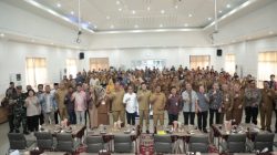 Para Kepala Daerah se-Provinsi Sumut menghadiri acara refleksi inovasi stunting yang digagas Badan BKKBN di Aula Sultan Kompleks Kantor Bupati Serdang Bedagai (Sergai)