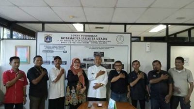 Pengurus PWI Koordinatoriat Jakarta Utara menyambangi kantor Dewan Pendidikan, Rabu (12/4/2023).