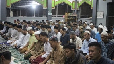 WBP Lapastik Bangli saat sholat tarawih