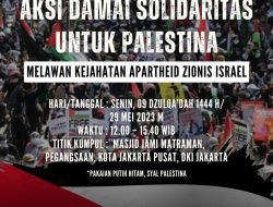 Kecam Zionis Israel, Longmarch-Aksi Damai Kibarkan Bendera Indonesia-Palestina