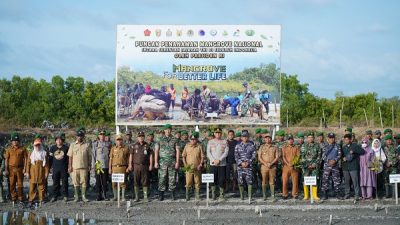 Bupati Asahan Ikuti Penanaman Mangrove Nasional