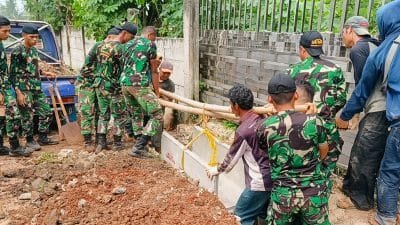 Saluran Air Rampung, Satgas TMMD 116 Kodim 0507/Bekasi Siapkan Pengecoran Jalan