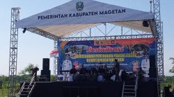 Satpol PP Magetan mengadakan sosialisasi Gempur Rokok Ilegal di Pasar Pon Desa Kiringan, Kecamatan Takeran, Sabtu (27/5/2023).