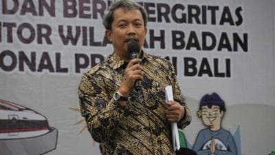 Kakanwil Kemenkumham Bali, Anggiat Napitupulu menjadi narasumber sosialisasi dan pembinaan PPAT di lingkungan Kanwil BPN Provinsi Bali yang berlangsung di Legian, Badung, Senin (19/6/2023).