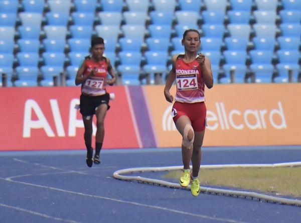 Atlet para atletik putri Indonesia Elvin Elhudia Sesa