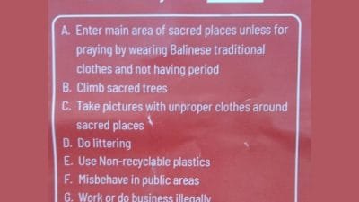 Brosur ‘Do and Don’t’ Dispar Bali Dipertanyakan, Begini Penjelasan Tjok Bagus Pemayun
