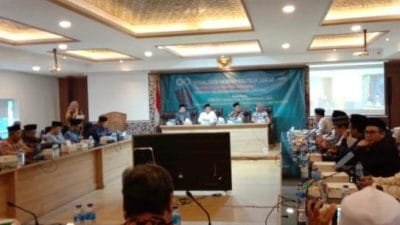 Sosialisasi naskah khutbah Jumat dengan tema "Narkotika musuh negara" di Gedung MUI Pusat, 20 Juni 2023.(Foto: Ganas Annar MUI)
