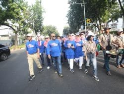 Jalan Santai PWI Pusat HUT ke-62 IKWI Berlangsung Meriah