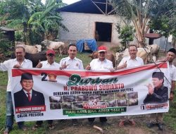 Prabowo Subianto Tebar Ratusan Hewan Kurban di Jateng