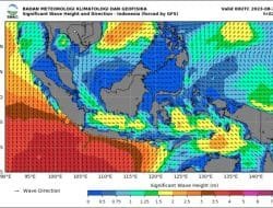BMKG: Waspadai Gelombang Tinggi Perairan Indonesia 23-24 Agustus