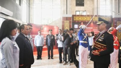 Upacara Wisuda bagi Pegawai Kemenkumham yang memasuki masa Purnabakti.