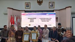 Malam Anugerah SMSI 2023 di Hall Dewan Pers, Jalan Kebon Sirih, Jakarta Pusat.
