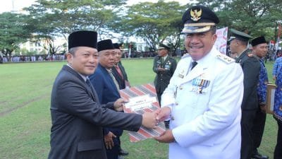 Dipimpin Wabup Asahan, Upacara Penurunan Bendera Berjalan Khidmat