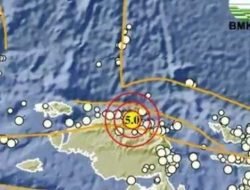 Kabupaten Tambraw Papua Barat Daya Diguncang Gempa Magnitudo 5