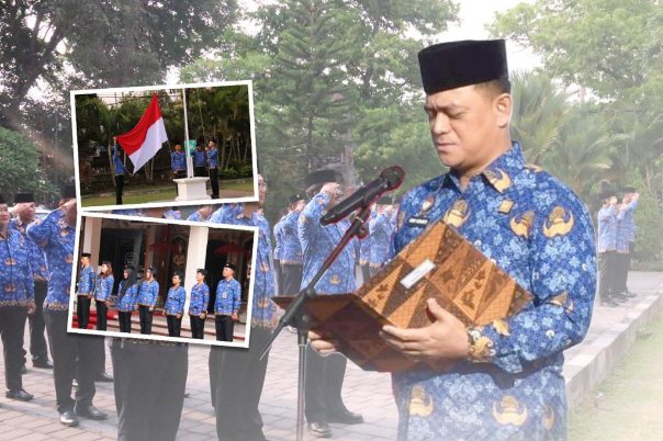 Kanwil Kemenkumham Bali melaksanakan Upacara Bendera memperingati Hari Sumpah Pemuda ke-95 Tahun 2023, Sabtu (28/10/2023).