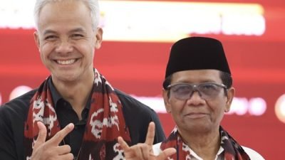 Pasangan capres-cawapres Ganjar Pranowo-Mahfuf MD memperoleh nomor urut tiga dalam Pilpres 2024 dalam pengundian nomor urut di KPU.