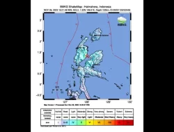 Tenggara Halmahera Utara Diguncang Gempa Magnitudo 5,2